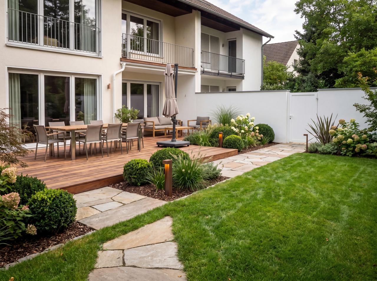 Privatvilla · Holzdeck-Terrasse